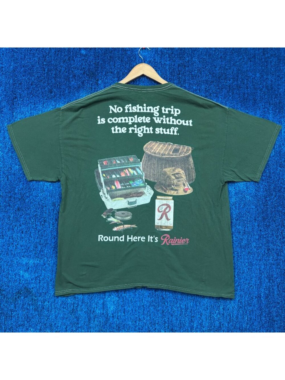 Rainier Beer Green T-Shirt Size 2X